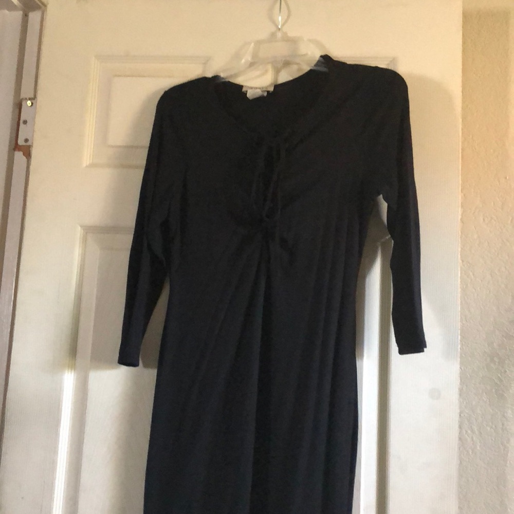 Black midi dress